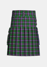 Utility_Russell_tartan_3179_kilt_back_image_with_pleated_design_and_adjustable_buckles_for_men