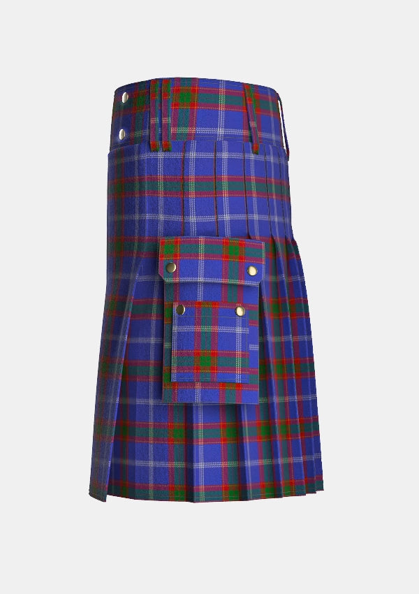 Utility_Russian_Scottish_Tartan_7254_kilt_left_image_with_pleated_design_and_adjustable_buckles_for_men