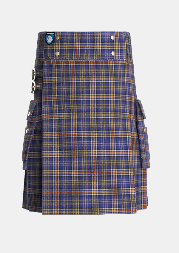Utility_Ruxton_Dress_Tartan_2380_kilt_front_image_with_pleated_design_and_adjustable_buckles_for_men
