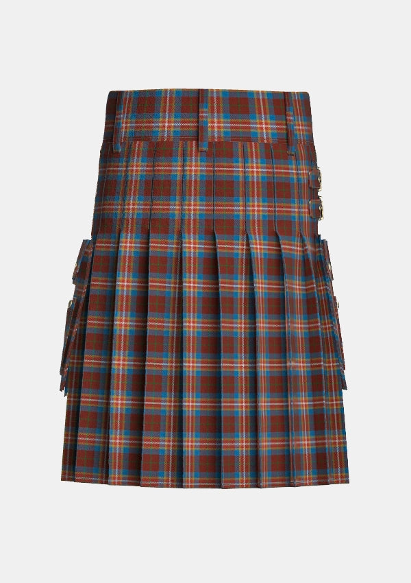 Utility_Ryan_Fehder_Tartan_10483_kilt_back_image_with_pleated_design_and_adjustable_buckles_for_men
