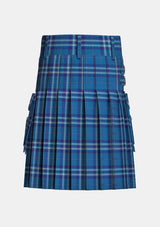 Utility_Saltire_tartan_6152_kilt_back_image_with_pleated_design_and_adjustable_buckles_for_men