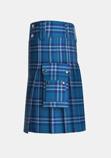 Utility_Saltire_tartan_6152_kilt_left_image_with_pleated_design_and_adjustable_buckles_for_men