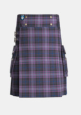 Utility_Scotland_Forever_tartan_6038_kilt_front_image_with_pleated_design_and_adjustable_buckles_for_men