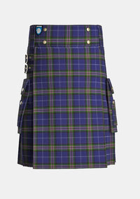 Utility_Scotland_the_Brave_Tartan_2563_kilt_front_image_with_pleated_design_and_adjustable_buckles_for_men