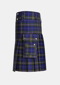 Utility_Scotland_the_Brave_Tartan_2563_kilt_left_image_with_pleated_design_and_adjustable_buckles_for_men