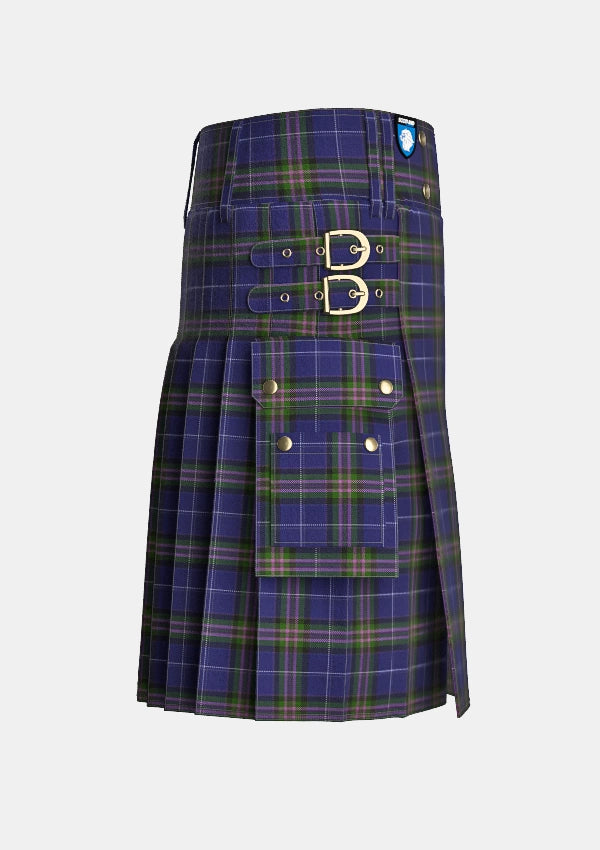 Utility_Scotland_the_Brave_Tartan_2563_kilt_right_image_with_pleated_design_and_adjustable_buckles_for_men