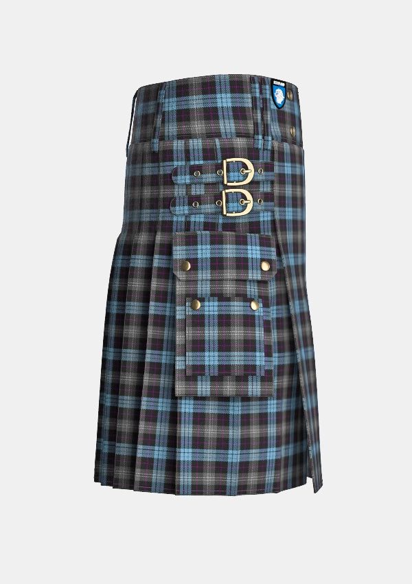 Utility_Scotsburn_Croft_Tartan_11208_kilt_right_image_with_pleated_design_and_adjustable_buckles_for_men