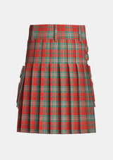 Utility_Scott_Ancient_Tartan_kilt_back_image_with_pleated_design_and_adjustable_buckles_for_men