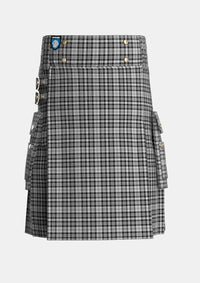 Utility_Scott_BW_1850_Tartan_1826_kilt_front_image_with_pleated_design_and_adjustable_buckles_for_men