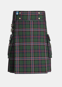 Utility_Scottish_National_Tartan_kilt_front_image_with_pleated_design_and_adjustable_buckles_for_men