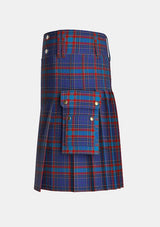 Utility_Selkirk_Tartan_2304_kilt_left_image_with_pleated_design_and_adjustable_buckles_for_men
