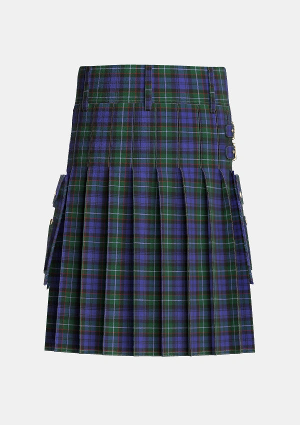 Utility_Sempill_Tartan_2420_kilt_back_image_with_pleated_design_and_adjustable_buckles_for_men