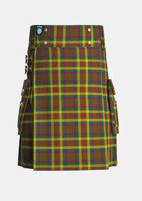 Utility_Shannon_Tartan_7725_kilt_front_image_with_pleated_design_and_adjustable_buckles_for_men