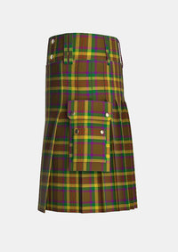Utility_Shannon_Tartan_7725_kilt_left_image_with_pleated_design_and_adjustable_buckles_for_men