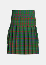 Utility_Shaw_of_Tordarroch_Green_Hunting_Tartan_318_kilt_back_image_with_pleated_design_and_adjustable_buckles_for_men