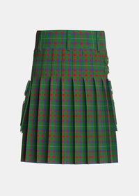 Utility_Shaw_of_Tordarroch_Green_Hunting_Tartan_318_kilt_back_image_with_pleated_design_and_adjustable_buckles_for_men