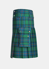 Utility_Shaw_tartan_768_kilt_left_image_with_pleated_design_and_adjustable_buckles_for_men