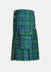 Utility_Shaw_tartan_768_kilt_left_image_with_pleated_design_and_adjustable_buckles_for_men
