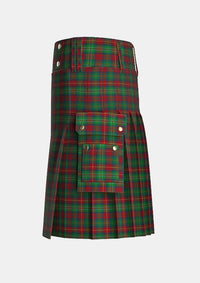 Utility_Shearer_Tartan_3202_kilt_left_image_with_pleated_design_and_adjustable_buckles_for_men