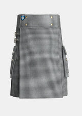 Utility_Shepherd_tartan_3936_kilt_front_image_with_pleated_design_and_adjustable_buckles_for_men