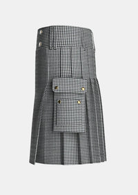 Utility_Shepherd_tartan_3936_kilt_left_image_with_pleated_design_and_adjustable_buckles_for_men
