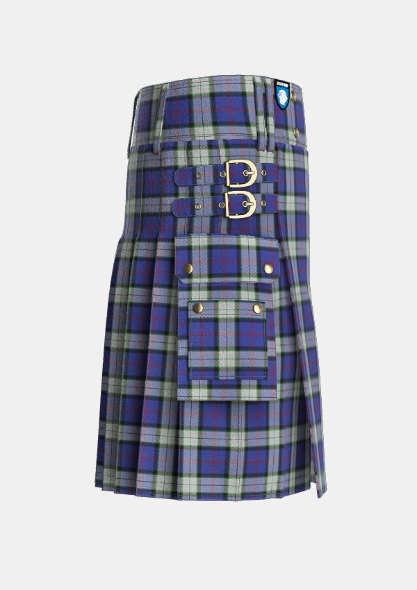 Utility_Sinclair_Dress_Dance_Tartan_2434_kilt_right_image_with_pleated_design_and_adjustable_buckles_for_men