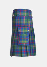 Utility_Singh_tartan_2600_kilt_left_image_with_pleated_design_and_adjustable_buckles_for_men