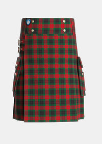 Utility_Skene_of_Cromar_Tartan_535_kilt_front_image_with_pleated_design_and_adjustable_buckles_for_men