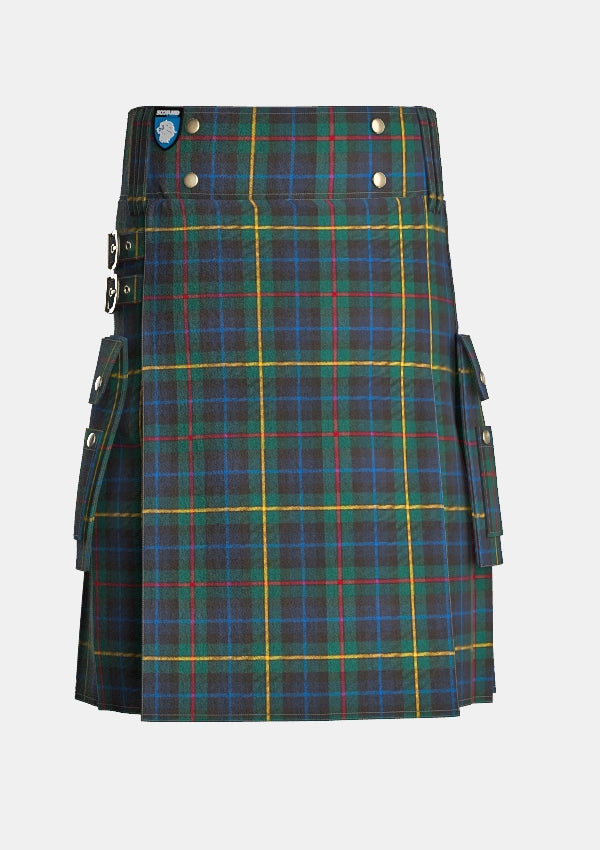 Utility_Smith_Modern_Tartan_kilt_front_image_with_pleated_design_and_adjustable_buckles_for_men