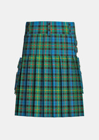 Utility_Smith_tartan_kilt_back_image_with_pleated_design_and_adjustable_buckles_for_men