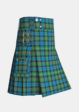 Utility_Smith_tartan_kilt_side_image_with_pleated_design_and_adjustable_buckles_for_men