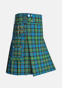 Utility_Smith_tartan_kilt_side_image_with_pleated_design_and_adjustable_buckles_for_men