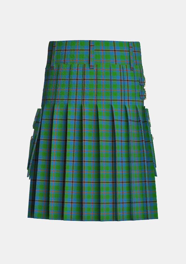 Utility_Snodgrass_Tartan_1216_kilt_back_image_with_pleated_design_and_adjustable_buckles_for_men