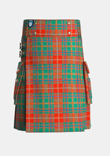 Utility_Somerville_Ancient_Tartan_kilt_front_image_with_pleated_design_and_adjustable_buckles_for_men