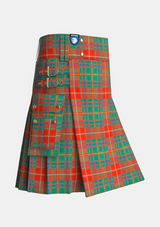 Utility_Somerville_Ancient_Tartan_kilt_side_image_with_pleated_design_and_adjustable_buckles_for_men