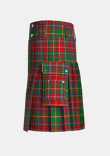 Utility_Somerville_tartan_1861_kilt_left_image_with_pleated_design_and_adjustable_buckles_for_men
