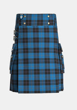 Utility_Sorbie_Tartan_kilt_front_image_with_pleated_design_and_adjustable_buckles_for_men