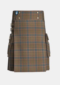 Utility_Spencer_Tartan_5315_kilt_front_image_with_pleated_design_and_adjustable_buckles_for_men