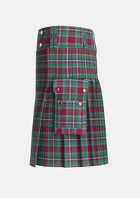 Utility_Spens_Spence_Tartan_1671_kilt_left_image_with_pleated_design_and_adjustable_buckles_for_men