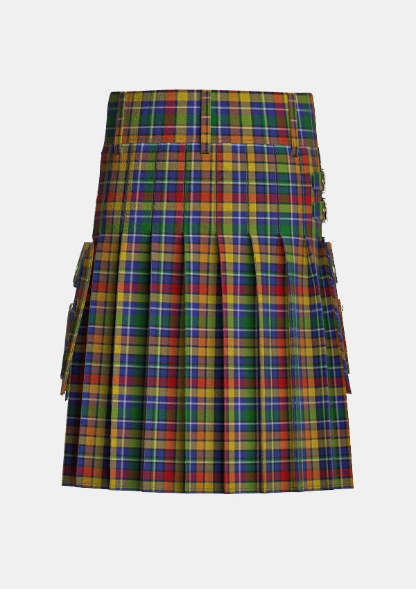 Utility_Spiers_Tartan_kilt_back_image_with_pleated_design_and_adjustable_buckles_for_men