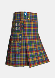 Utility_Spiers_Tartan_kilt_side_image_with_pleated_design_and_adjustable_buckles_for_men