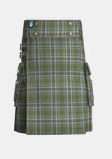 Utility_Spirit_of_Loch_Ness_tartan_13611_kilt_front_image_with_pleated_design_and_adjustable_buckles_for_men