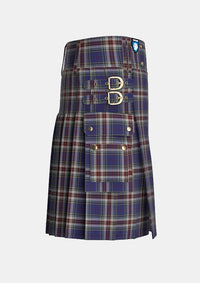 Utility_Spirit_of_Loch_Tay_Tartan_13610_kilt_right_image_with_pleated_design_and_adjustable_buckles_for_men