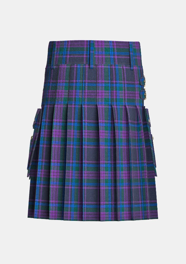Utility_Spirit_of_Scotland_tartan_2451_kilt_back_image_with_pleated_design_and_adjustable_buckles_for_men
