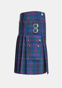 Utility_Spirit_of_Scotland_tartan_2451_kilt_right_image_with_pleated_design_and_adjustable_buckles_for_men
