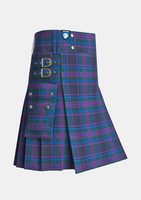 Utility_Spirit_of_Scotland_tartan_2451_kilt_side_image_with_pleated_design_and_adjustable_buckles_for_men