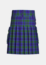 Utility_St_Lawrence_Tartan_1030_kilt_back_image_with_pleated_design_and_adjustable_buckles_for_men