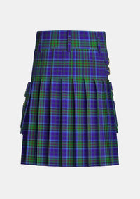 Utility_St_Lawrence_Tartan_1030_kilt_back_image_with_pleated_design_and_adjustable_buckles_for_men