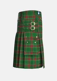 Utility_Steel_Tartan_6856_kilt_right_image_with_pleated_design_and_adjustable_buckles_for_men