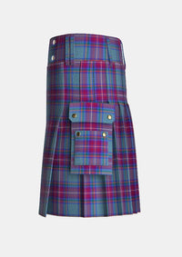 Utility_Steele_William_Habib_Tartan_12597_kilt_left_image_with_pleated_design_and_adjustable_buckles_for_men